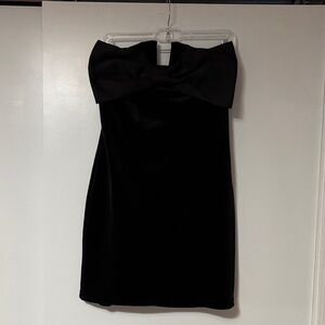 Express Black Strapless Dress with Bow
